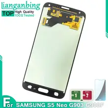 Супер AMOLED lcd S5 Neo G903 G903F дисплей протестированный рабочий сенсорный экран в сборе для ЖК-дисплей Samsung galaxy s5 Neo