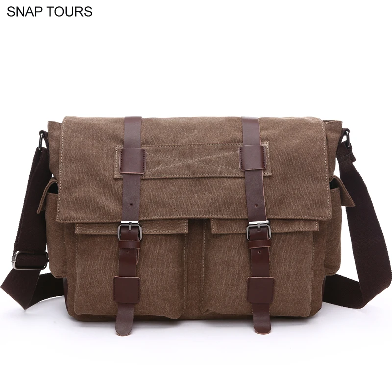 SNAP TOUR 2019 Canvas Messenger Bag For Men Fashion Big Space Business Shoulder Man Laptop Satchels |