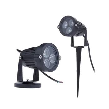 

New 9W Outdoor Garden Light 220V AC LED Lawn Lamp 3*3W LED Spike Lamp Warm white IP65 Pond Path Landscape Spot Light Bulbs