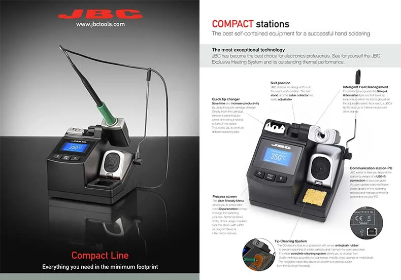  JBC mobile repair phoe CD-2BHE soldering station repairing found IC micro station with t210-A solde
