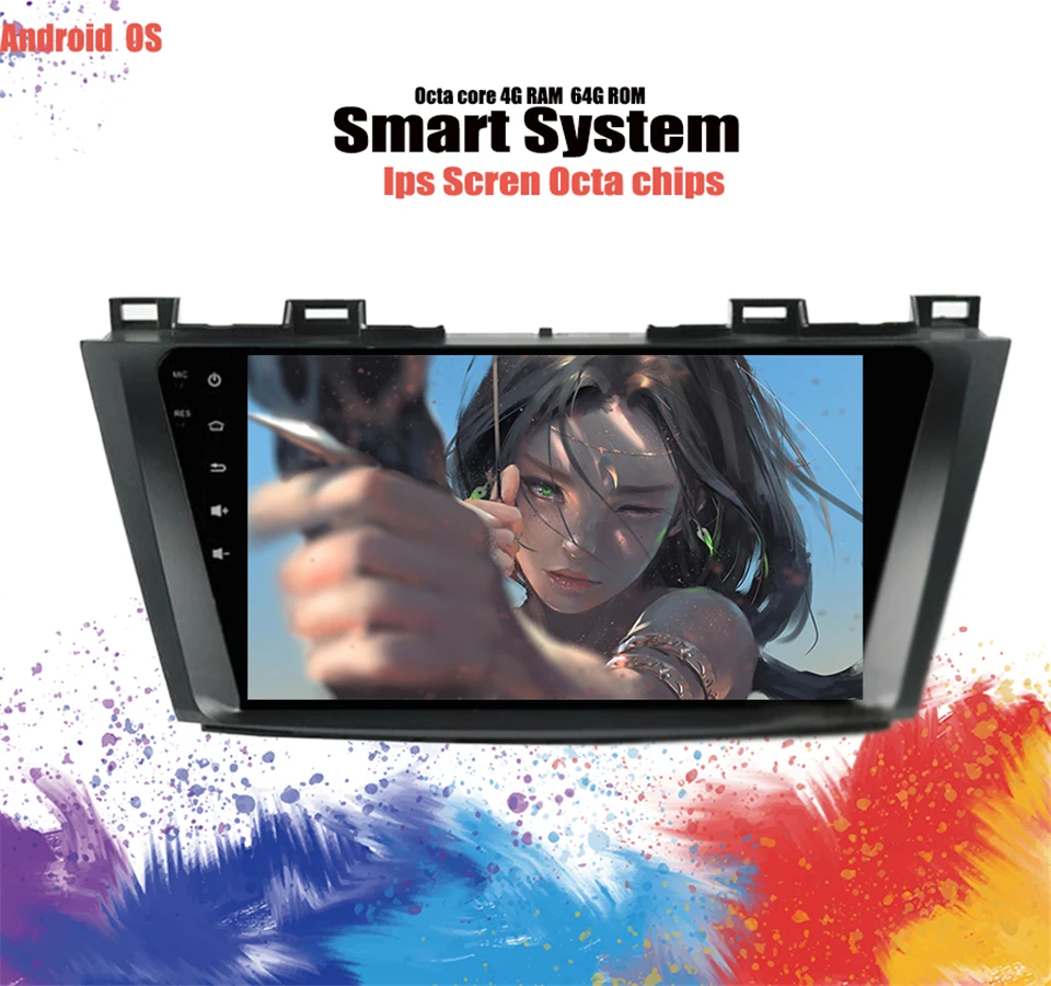 

9" 2Din Android 9.1 Car Radio Stereo For Mazda 5 2009 2010 2011 2012 GPS Navigation Multimedia Player Head Unit 4G LTE Carplay
