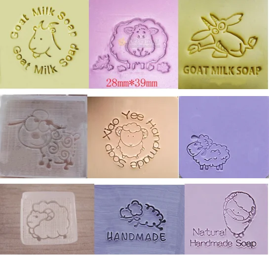 

sheep pattern handmade soap stamp clear Diy natural acrylic organic decorative soap making custom printing