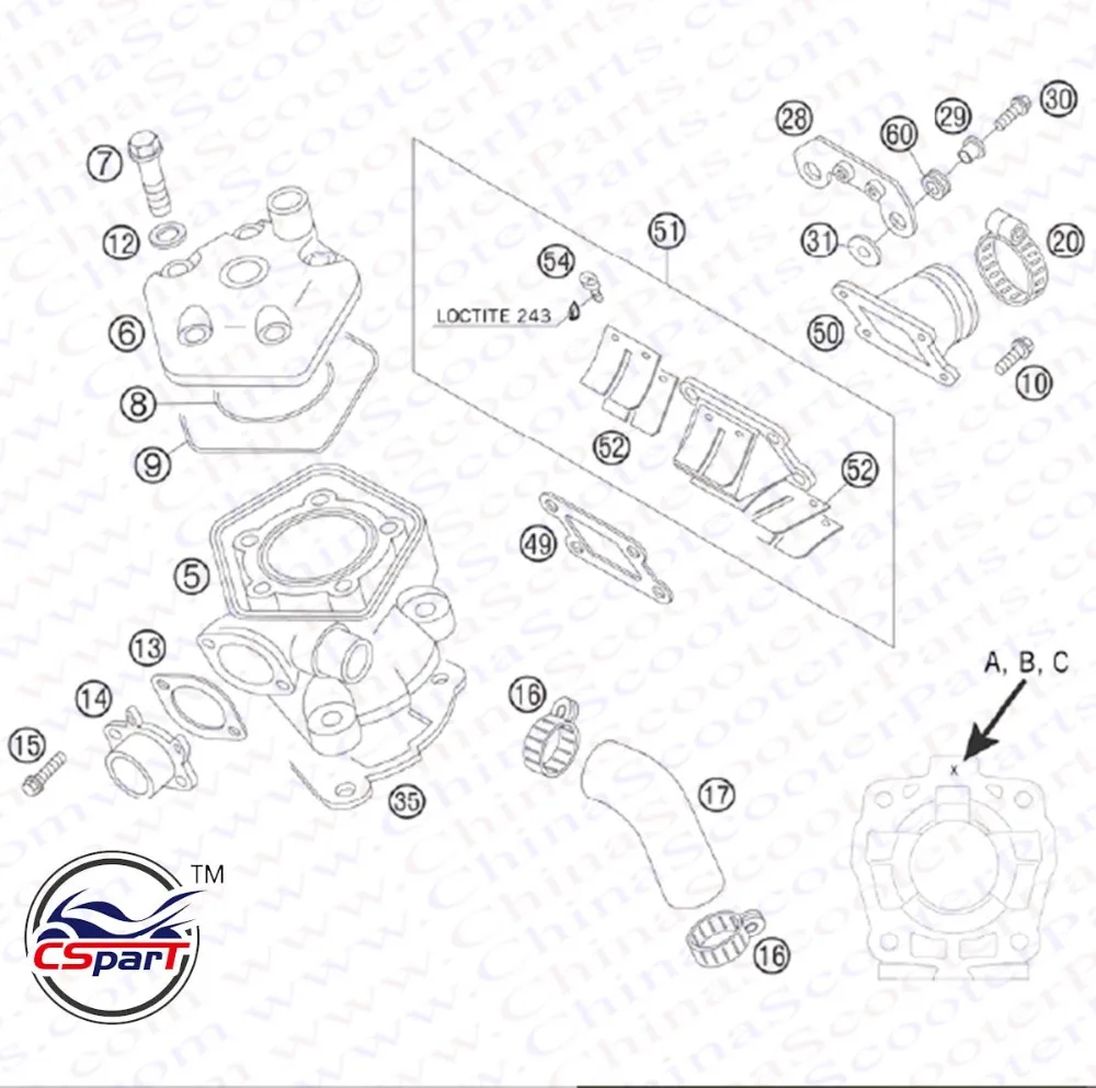 39,5 мм цилиндр поршневое кольцо комплект прокладок для KTM 50 SX Pro Junior старших частей