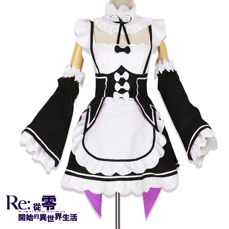Re Life in a different world of zero Rem Ram карнавальный костюм сценическое платье для Хэллоуина