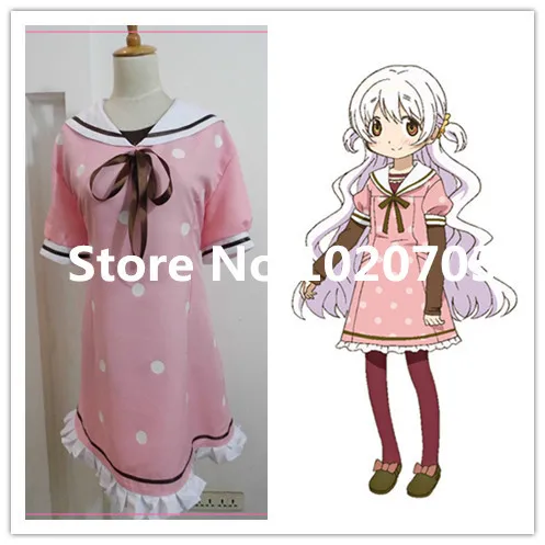 Бесплатная доставка Nagisa Momoe Puella Magi Madoka костюм для косплея |