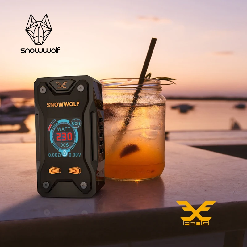 

3pcs/lot Snowwolf Original 230W Box Mod E Cigarette Kit Vfeng Big LCD Display Electronic Cigarette Vape 510 Thread Tank Vapor