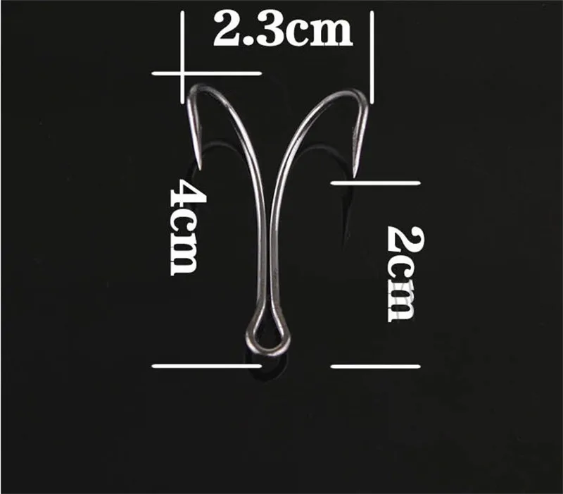 High Carbon Steel Double Fishing Hooks Big Size Barbed Circle Hooks for Sea Lake River Fishing Accessories (2)