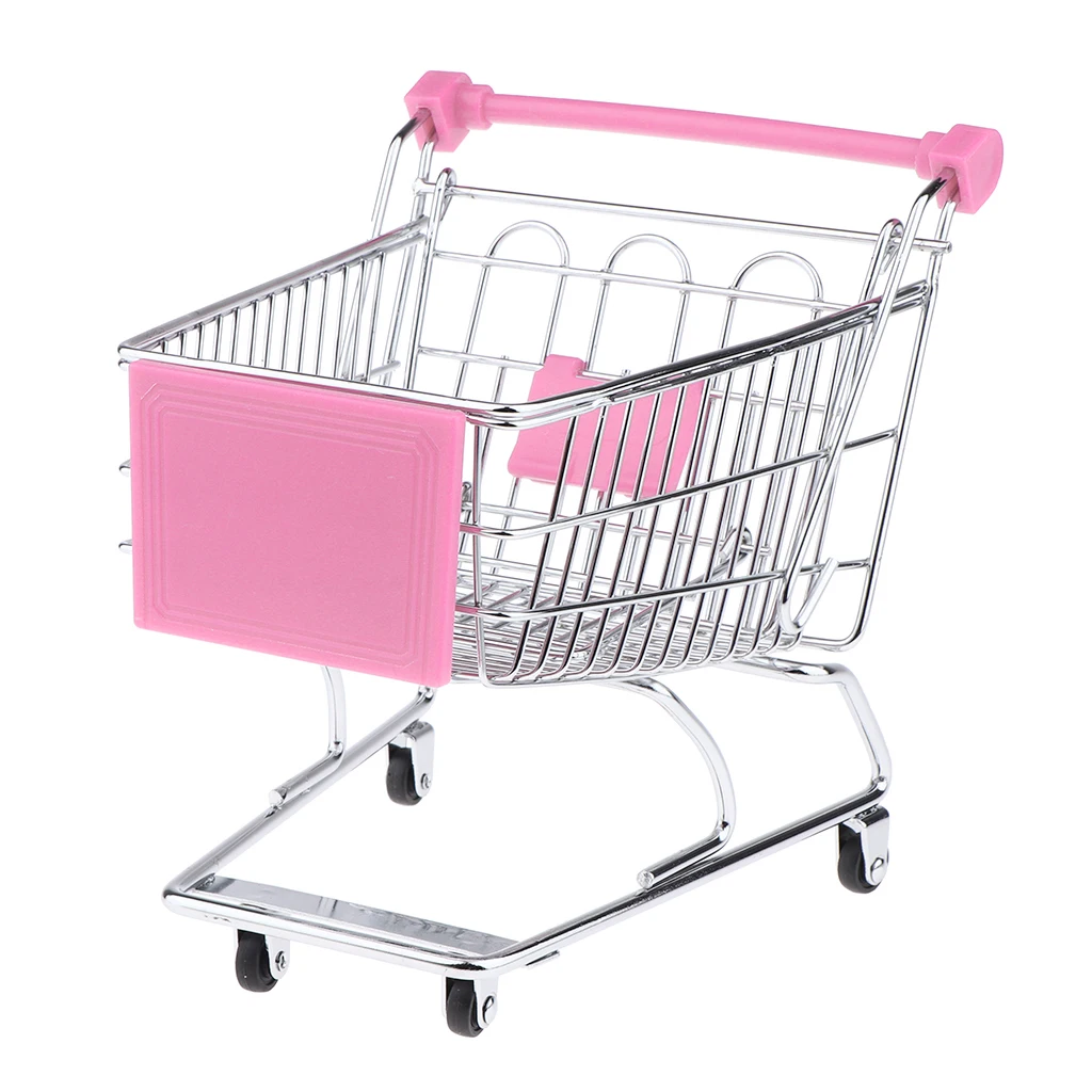 Multi Colors Children Handcart Simulation Mini Supermarket Shopping Cart Utility Cart Kids Pretend Play Toys Gifts