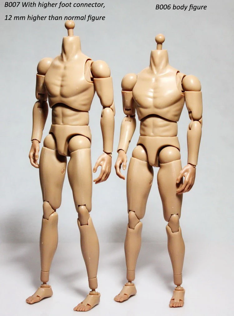

1/6 Scale B006/B007 Military Man Narrow Shoulders Nude Action Figure Body Skin Color Male Body For 12" Action Figure Toys