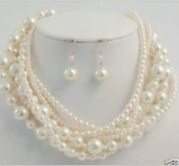 

CLASSIC SINGLE 7-12MM SOUTH SEA GENUINE WHITE PEARL NECKLACE 48INCH