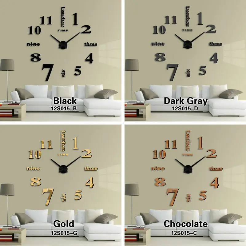 2016 new home decoration big mirror wall clock modern design 3d diy large decorative wall clocks watch wall unique gift in wall clocks from home garden on - Designer Large Wall Clocks 2016 new home decoration big mirror wall clock modern design 3d diy large decorative wall clocks watch wall unique gift in wall clocks from home garden on - Designer Large Wall Clocks