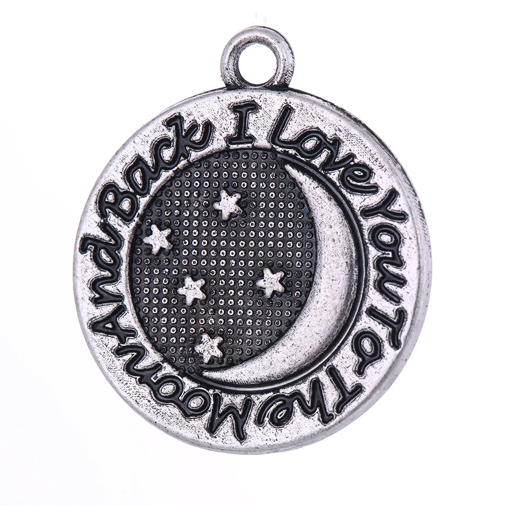 

EUEAVAN 20pcs Antique Silver Plated Engraved Stars and Moon Romantic Love Charms Necklace Bracelet DIY Jewelry Finding