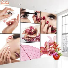ShineHome-модный спа-салон для ногтей, косметическая 3d настенная бумага, настенная бумага s фото, настенные фрески для 3 d фонового рулона, настенная бумага