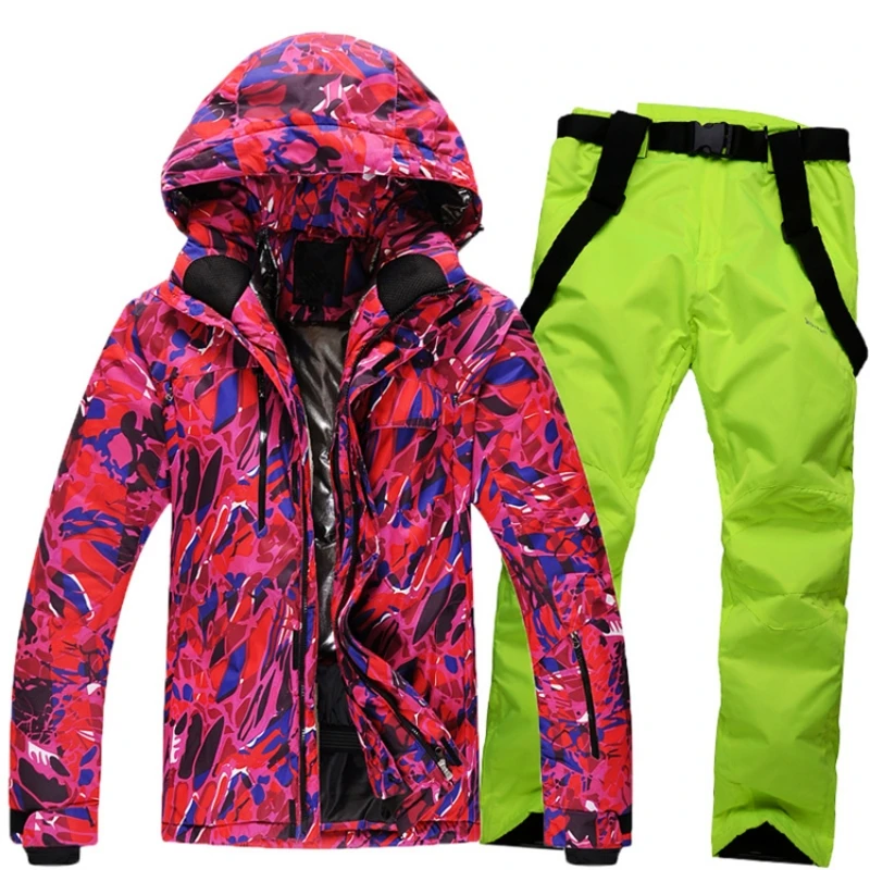 Мужской лыжный костюм, наборы, одежда для сноубординга, водонепроницаемая ветрозащитная зимняя теплая куртка и комбинезон размера плюс