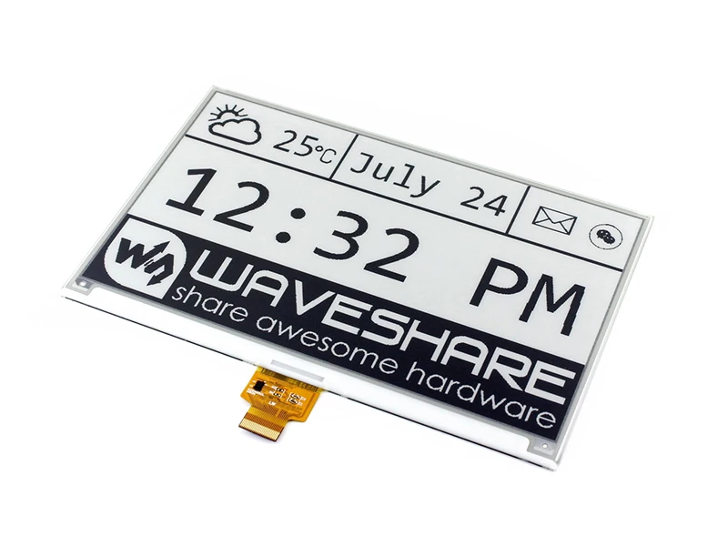 Billig Waveshare 7,5 zoll E Tinte Raw Display 800x480 Schwarz Weiß e papier SPI interface kompatibel mit Raspberry pi 2B 3B 3B + Null Null W