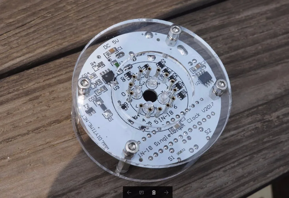 USB однозначные часы nixie IN18 с одним словом светящиеся трубчатые базовая