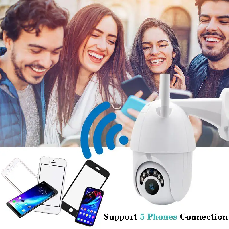 HD 1080P WIFI Беспроводная IP камера Облачное хранилище для наружного наблюдения PTZ