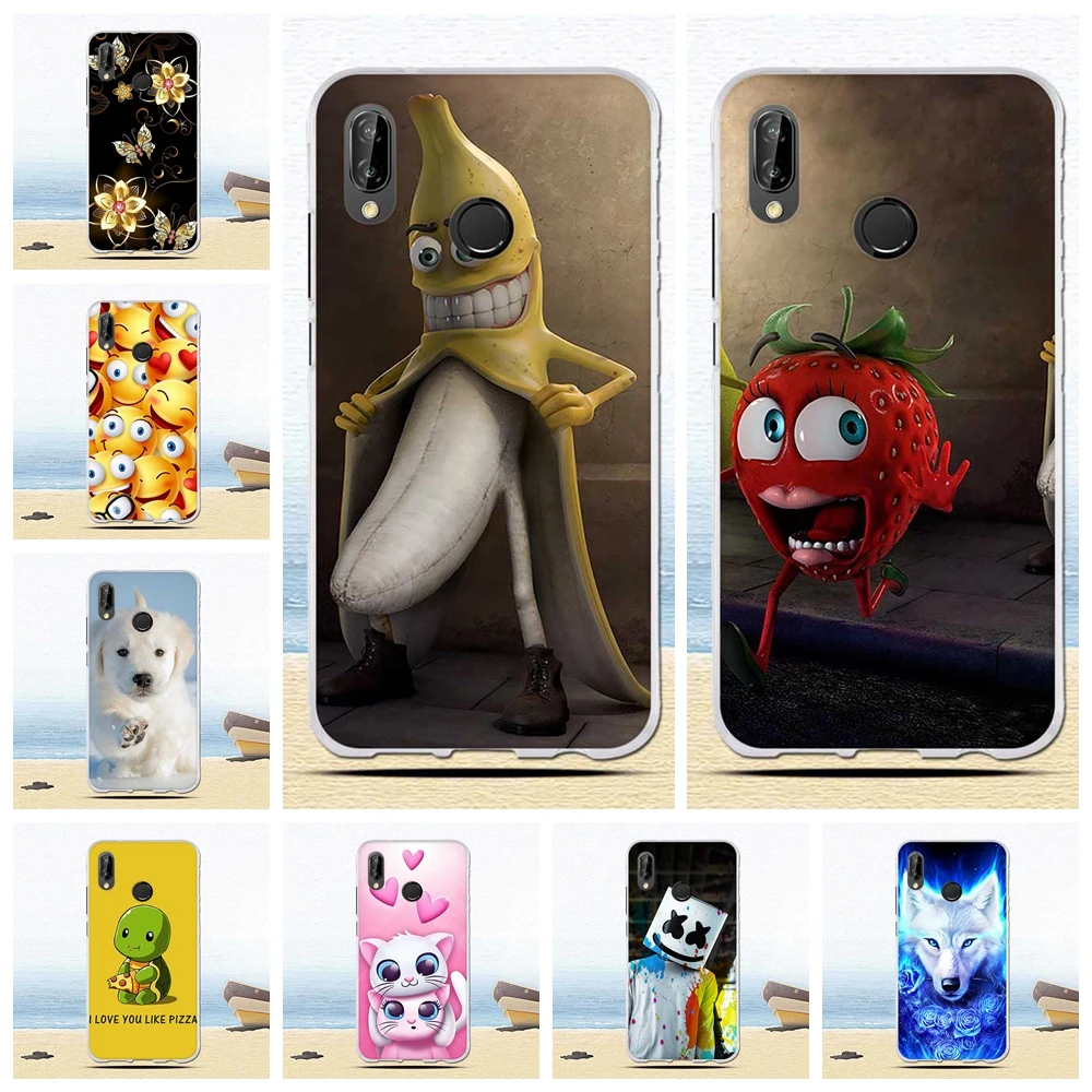 Soft 5.84&quot for Huawei P20 Lite Case Nova 3e Cover TPU Silicon Funda Phone Back Shell |