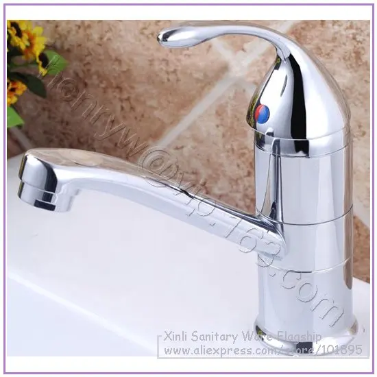 

L15656 - Luxury Deck Mounted Chrome Color Brass Material Hot & Cold Water Sink Tap