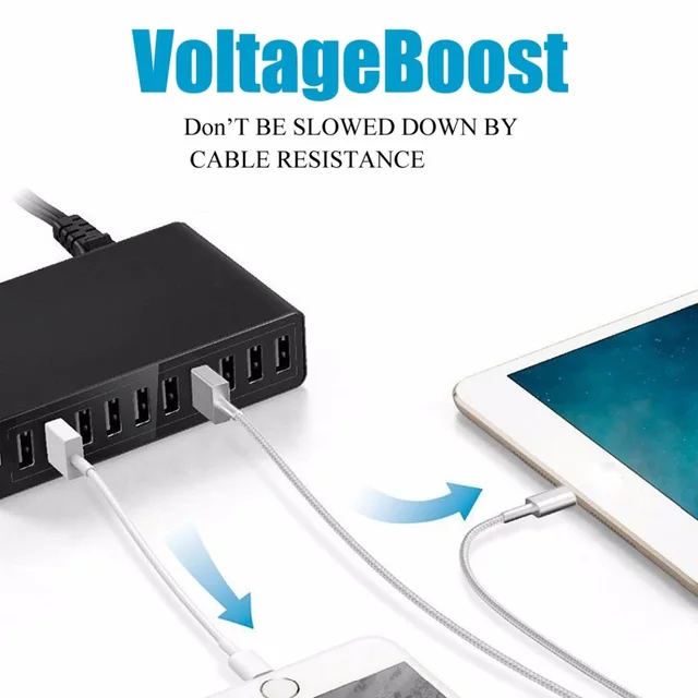 10 Port Multiple USB Charger Fast Charging 60W Multi Wall Charger Power Adapter For iPhone Samsung Xiaomi Mobile Phone Charger 5