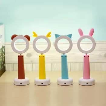 

ICOCO Creative Cartoon LED Light Mini USB Charging Desk Lamp Eye Protection Students Reading Light Bedroom Bedside Night Lamp