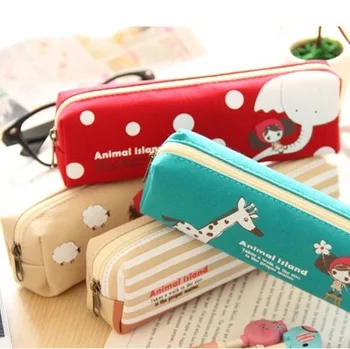 

Free ship!1lot=12 pc!Simple canvas pen bag /Pula girl retro square cute cartoon pencil bag/Cosmetic storage bag