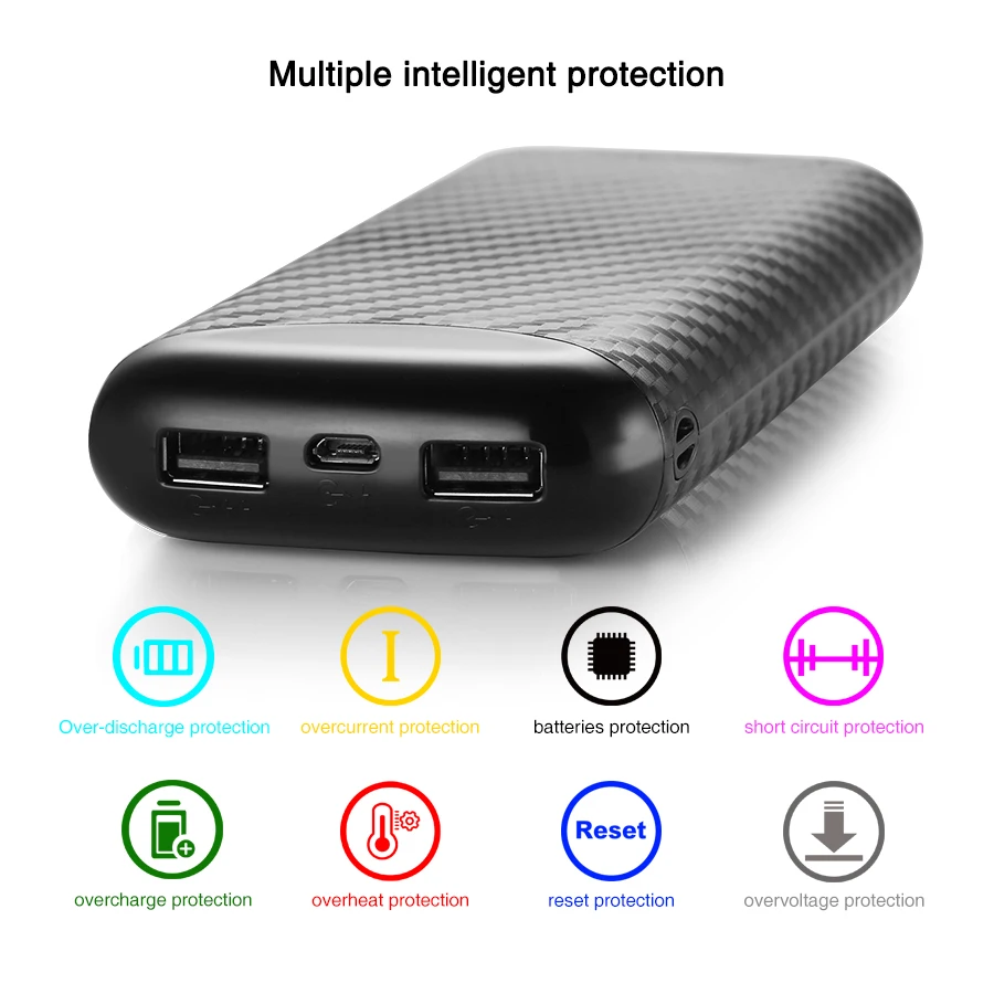 Easyacc 20000 mAh Мощность банк ЖК дисплей Bank 5 V/2.1A V/1A Dual USB 20650 внешний Батарея Зарядное