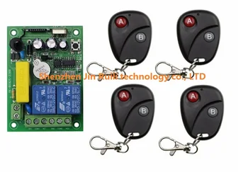 

AC 220V 2 road Wireless Remote Control Switch 1 pcs receiver + 4 pcs transmitter Simple operation