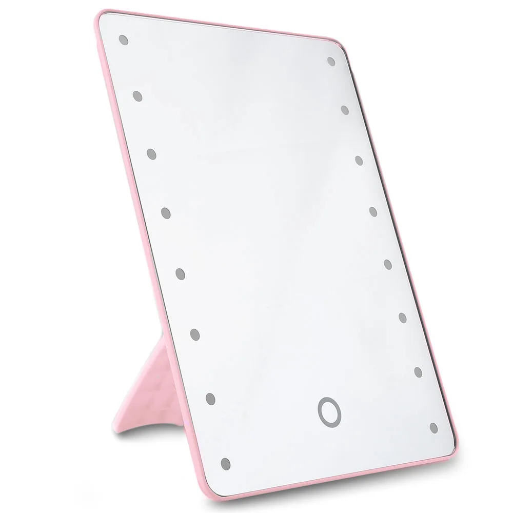 

LED Touch Screen Makeup Mirror Professional Vanity Mirror With Adjustable 16 LEDs Lighted Beauty Cosmetic Make Up LED Mirror