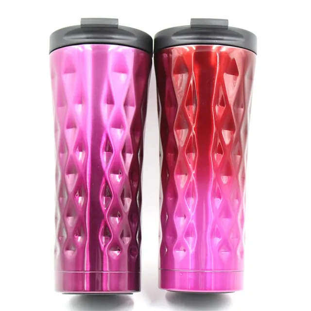 17 Oz 500ml Coffee Mug Set Of 2 Red And Purple Stainless Steel 17 Oz 500ml Coffee Mug Set Of 2 Red And Purple Stainless