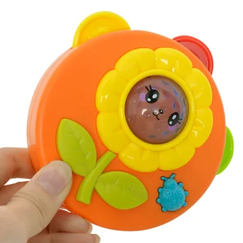 

Kawaii 1PC LED Flashing Music Drum Creative Rattles Baby Education Toys Best Gifts For Newborn Color Random