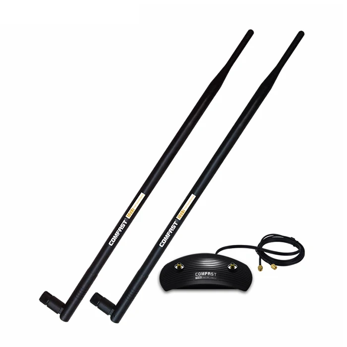 High Gain 2 10dBi Wireless Antennas Cable Long Coverage 20dBi 2 4GHz RP SMA Indoor OMNI