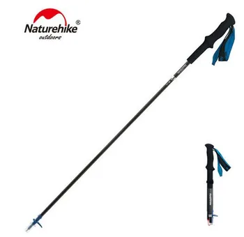 

Naturehike Folding Ultralight Quick Lock Carbon Fiber Trekking Poles Adjustable Hiking Pole Running Walking Stick 4-Sections