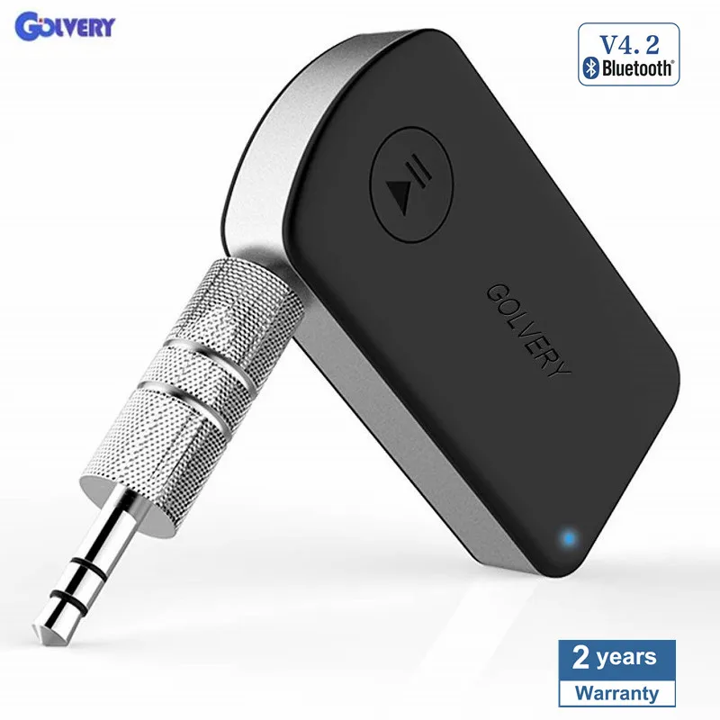 Bluetooth V4.2 Audio Receiver for Car stereo Wireless 3.5mm RCA Aux Adapter for HI-FI Music Streaming& Hands-free Phone Calling