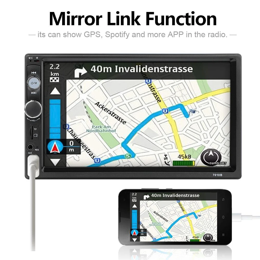 Camecho 2din Автомагнитола Bluetooth Автомагнитола Mirrorlink 2 din " цифровой экран автомобиля стерео MP5 плеер FM/USB/AUX авто с камерой