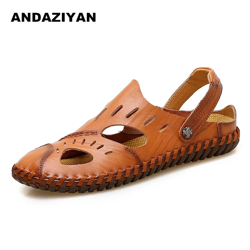 red Hommes Plat Chaussures Nouveau Sandales Brown Cuir Brown yellow À Décontracté Noir Résistant Avec En L'usure Sac De 6qdwYd1