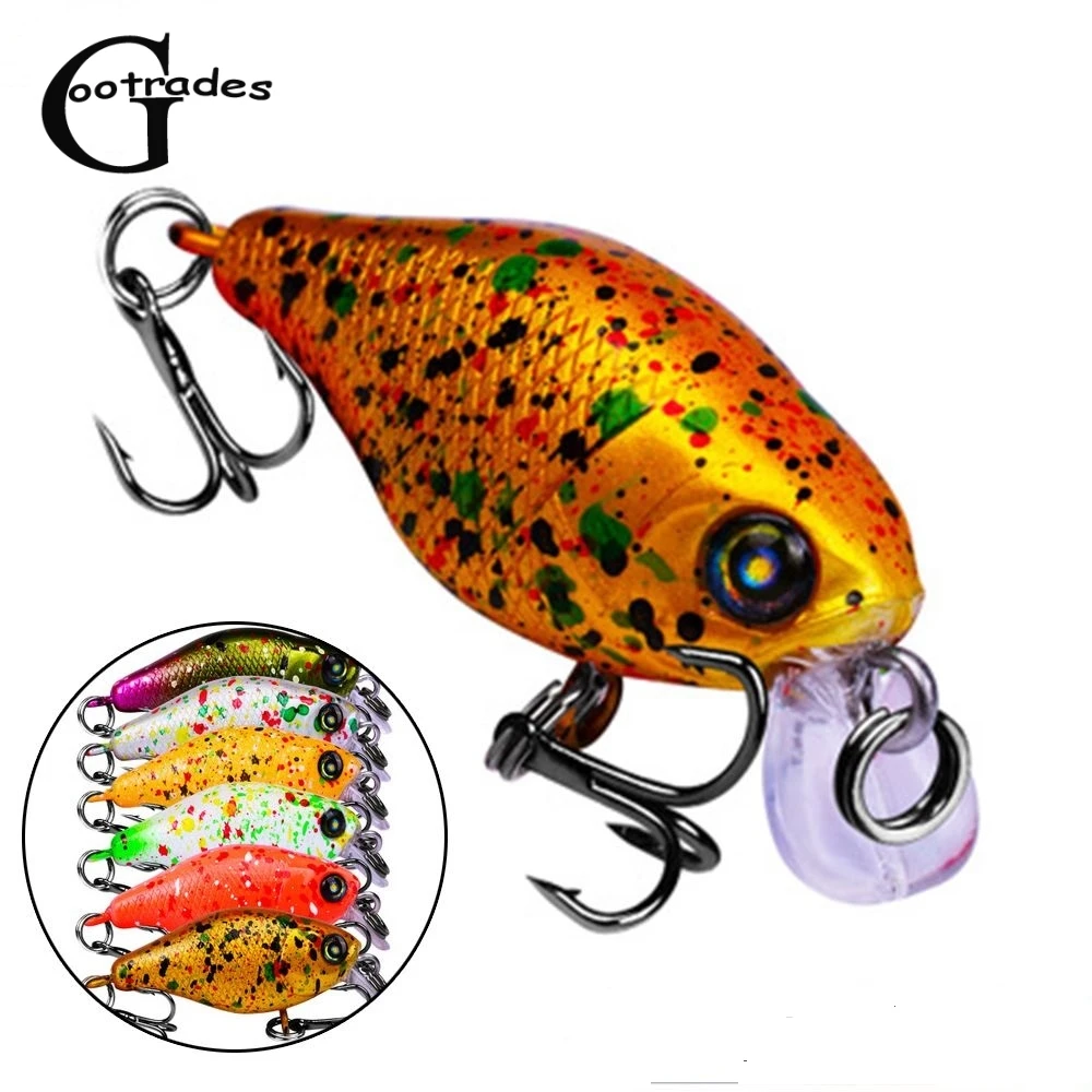 

ABS Iron Hooks 46mm/4.5g Deep Diving Bass Crank Baits Wobbler Portable Bionic Bait Lifelike Fishing Lure Sea Fishing Accessories