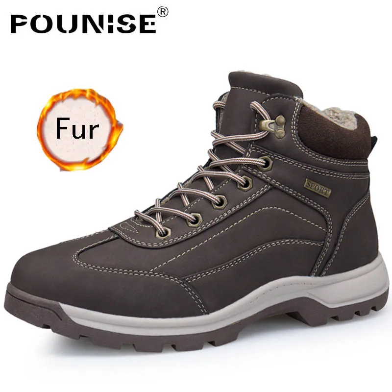 Occasionnelle 39 yellow Cheville top Neige Étanche Fourrure De Grand Bottes Haute Hommes brown Avec Chaussures 2018 En 46 Cuir Hiver Mode Tailles Black 7vb6IfgymY