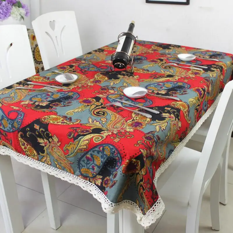 National style cloth printing Tablecloth dining table mat coffee tea