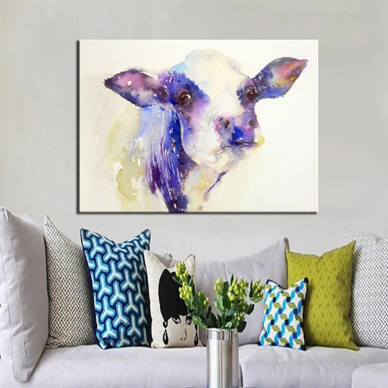 Funny-Cartoon-Sheep-Picture-Modern-Abstract-Decor-Wall-Art-Handmade-Acrylic-Paintings-Handpainted-Animal-Oil-Painting (1)