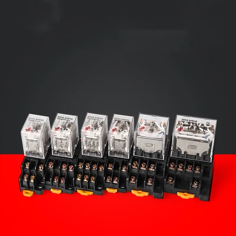 

relay 1pcs HH52P/53P/54P/62P 220V AC micro mini relay with socket base holder high quality general purpose