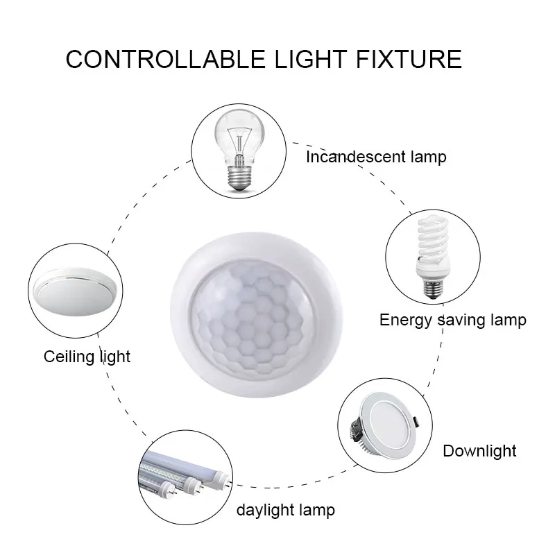 Светодиодный инфракрасный датчик движения, Интеллектуальный светильник, лампа, датчик включения/выключения, умный датчик человеческого тела, светильник, переключатель