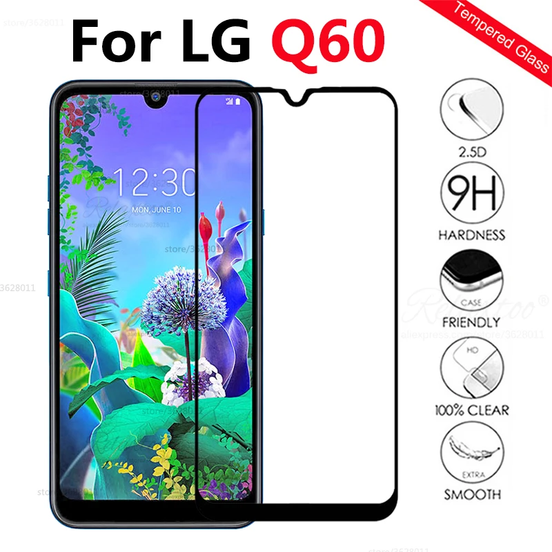 Защитное стекло на lg Q60 протектор экрана для lg Q60 Q 60 закаленное безопасное стекло lg q60 полное покрытие Защитная передняя пленка 9h