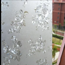 Матовая статическая пленка 3D 70 см ширина Ванная комната прозрачное окно статического индивидуальные, для окон Декор самоклеящаяся пленка 70 см x 300 см