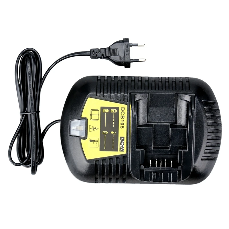 12V Max и 20V Макс литий-ионный Батарея Зарядное устройство 3A для Dewalt 10,8 V 12V 14,4 V 18V 20V Dcb101 Dcb115 Dcb107 Dcb105 Батарея штепсельная вилка европейского стандарта