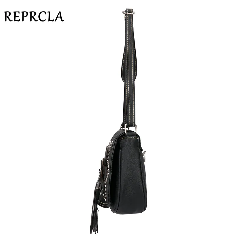 REPRCLA العلامة التجارية مصمم شرابة المرأة أكياس برشام زهرة Crossbody أكياس بو الجلود الإناث رسول حقائب كتف sac