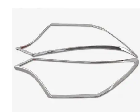 Front ABS Chrome передних+ сзади хвост свет лампы Крышка отделка 6 шт. для TOYOTA RAV4 - Цвет: Front