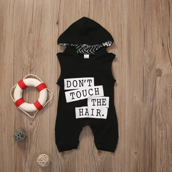 

Summer Letter Toddler Baby Kids Boy Cotton Sleeveless Cotton Jumpsuit Bodysuit Outfit Clothes