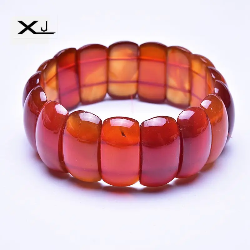 

XIN JIAO Natural Red Agates Stone Bracelet Jewelry Handmade Natural Stone Beads Bracelet Man's Bracelets Creative Gifts