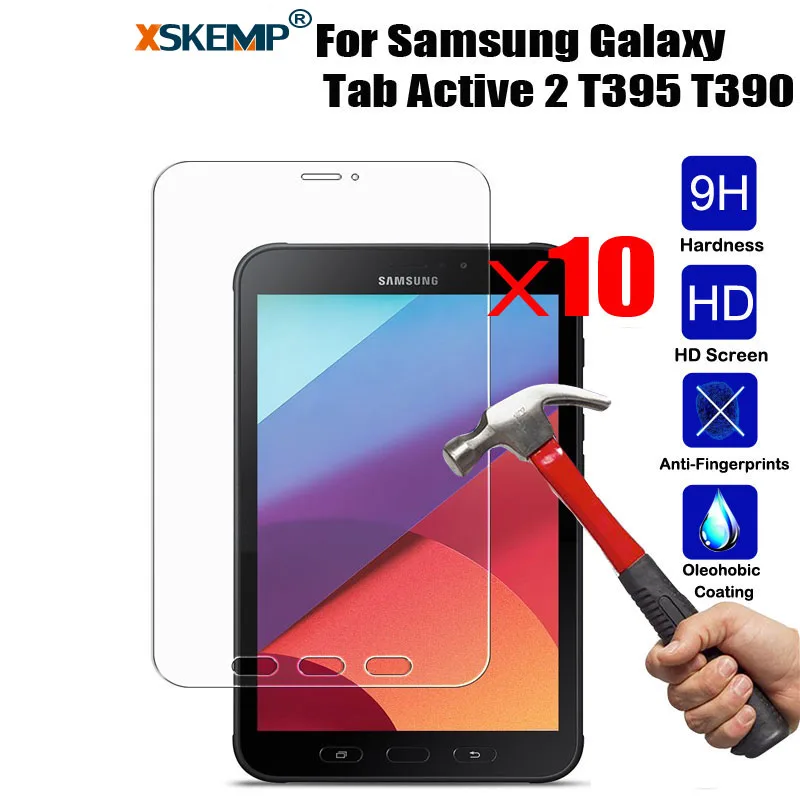 XSKEMP 10 шт./лот 9H Закаленное стекло пленка для Samsung Galaxy Tab Active 2 T395 T390 8 0 планшетный ПК